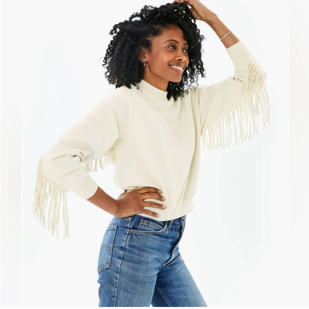 Clare V. - Le Drop Fringe Sweatshirt
Size Medium